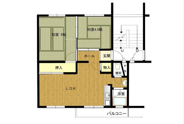 東垂水1号棟の間取り