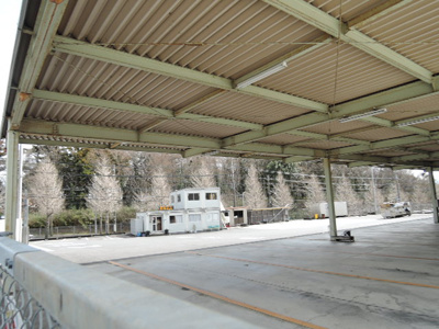 【駐車場】 | 坂月町貸地 | 屋根付き車庫（※建築確認・許可未取得）
