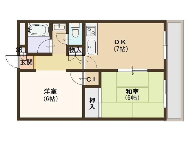 【間取り】 | タウンハイツ西天下茶屋
