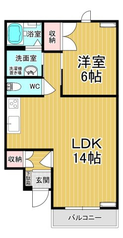 【間取り】 | NARABUハイツⅣ | カップルさんにオススメのお部屋です♪