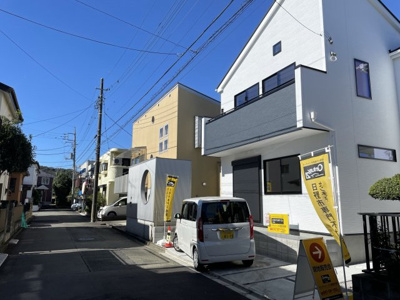 【前面道路含む現地写真】 | 仲介手数料無料　日野市百草園新築戸建て1棟　1号棟