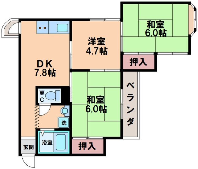 【間取り】 | コーポ南野