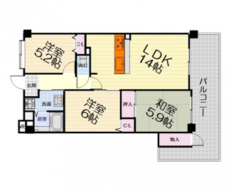 【間取り】 | フローラ東館
