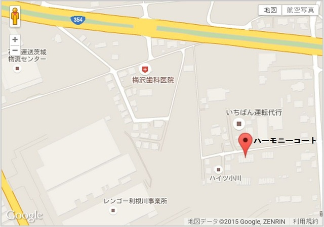 ハーモニーコートの地図