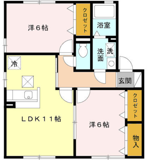 ハレアカラA棟の間取り