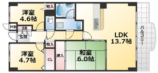 【間取り】 | デメテル高取台