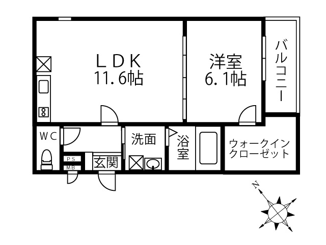 ソプラリアⅡ番館の間取り