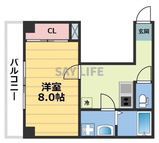 クイーンライフ東今里の間取り