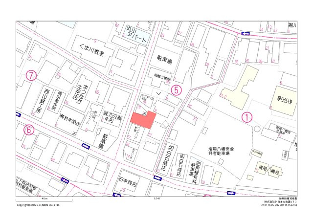 八幡町土地の地図