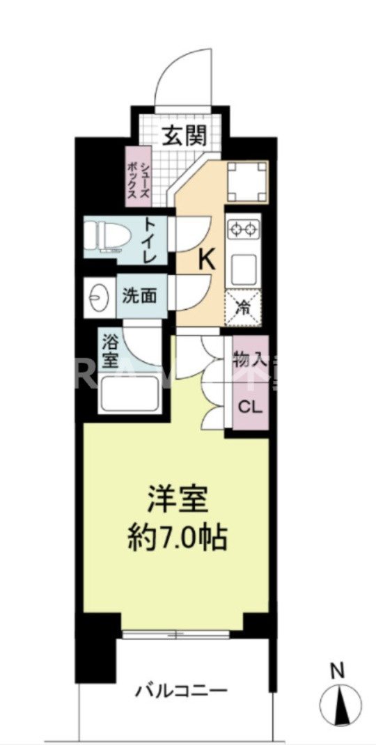 ルネフラッツ谷町四丁目　BRAVI不動産の間取り|【ルネフラッツ谷町四丁目】