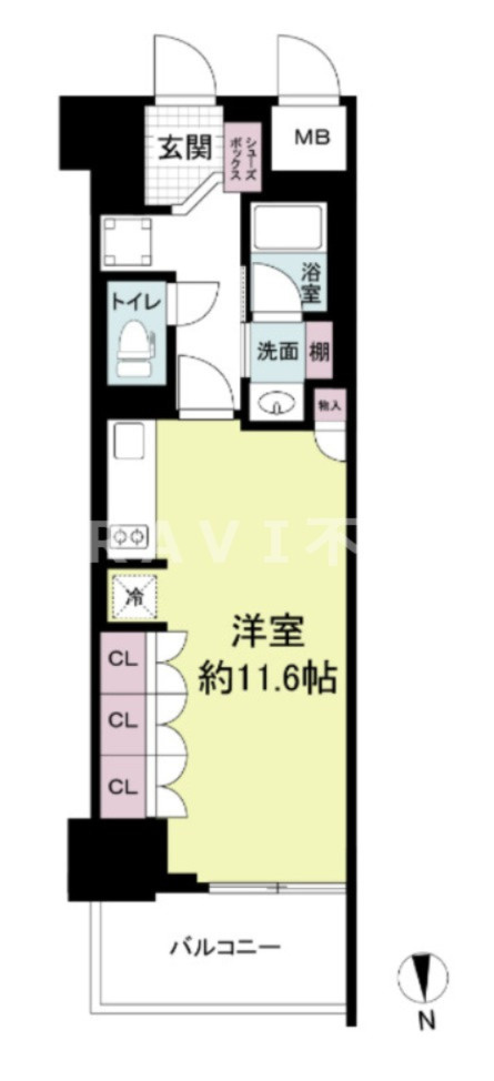 ルネフラッツ谷町四丁目　BRAVI不動産の間取り|【ルネフラッツ谷町四丁目】