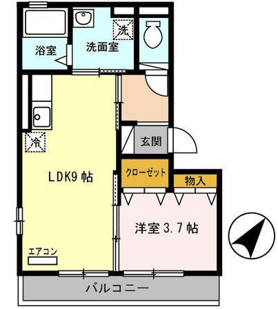 【間取り】 | シャルム山下Ⅰ
