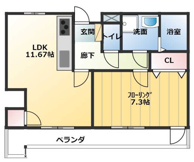 【間取り】 | ダイタ若松町マンション
