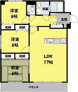【間取り】 | ラフィーネ六名