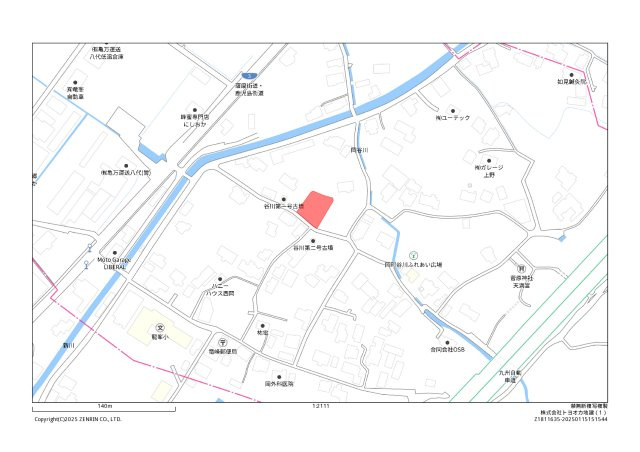 岡町谷川土地の地図