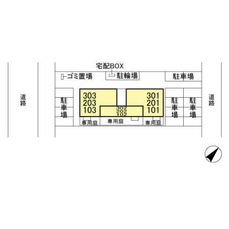 ベルハウスⅢの区画図