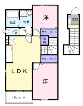 パストラーレＢの間取り
