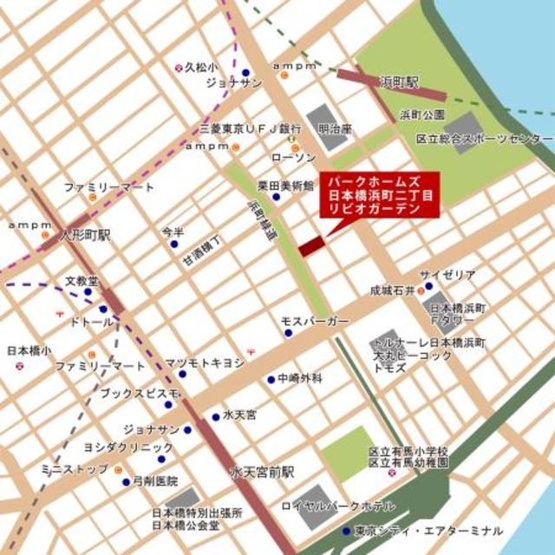 【地図】 | パークホームズ日本橋浜町二丁目リビオガーデン