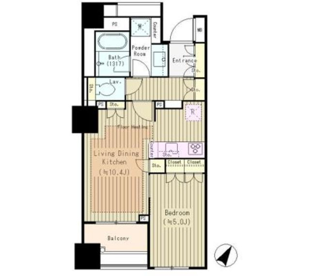 【間取り】 | パークホームズ日本橋浜町二丁目リビオガーデン | パークホームズ日本橋浜町二丁目リビオガーデン