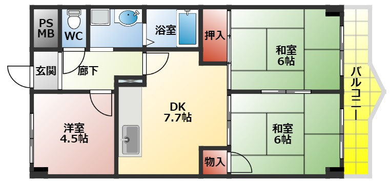 ＳＵＮミネマツの間取り|Ｄタイプ