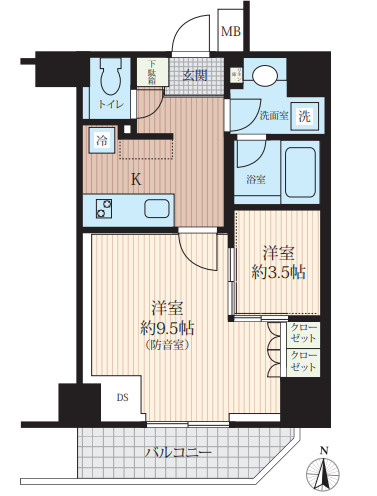 「防音マンション」ＴＲＡＣＫ両国の間取り|間取りはオーソドックスな間取りですが、中身がすごいんです。