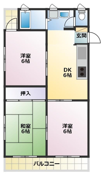 【間取り】 | 山中荘　A