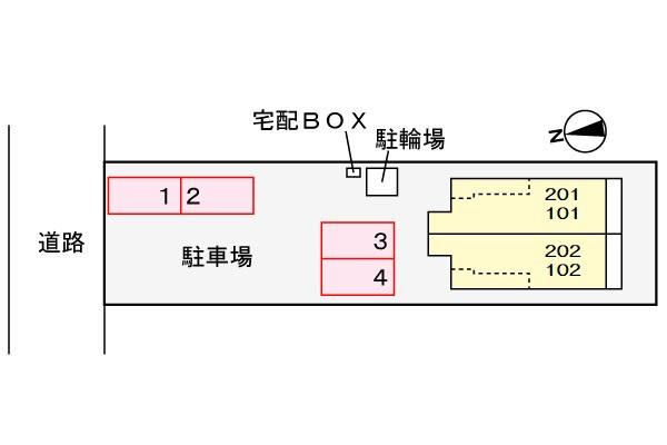 一宮市大和町妙興寺字山王浦のアパートの駐車場|駐車場