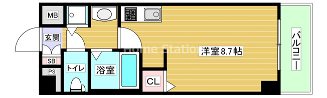 【間取り】 | レジデンス福島Ⅱ