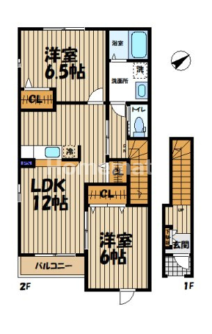 【間取り】 | グリーンリーフⅡ | 間取図