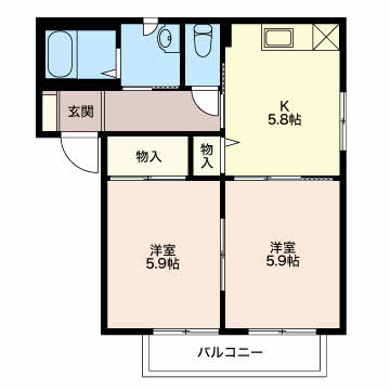 【間取り】 | ベルソーナB