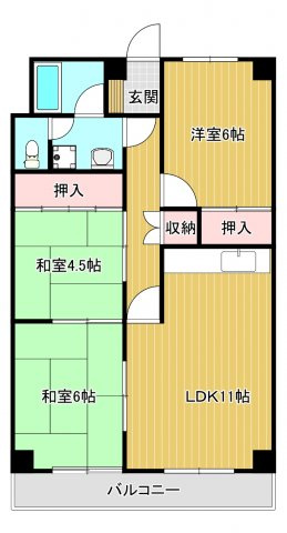 【間取り】 | 野浦ハイツ