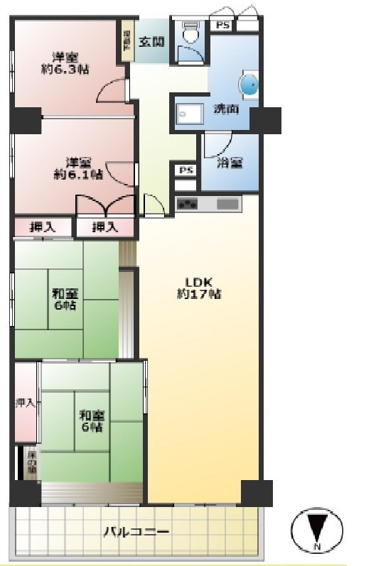◆全居室6帖以上◆刀根山グリーンハイツ♪◆の画像