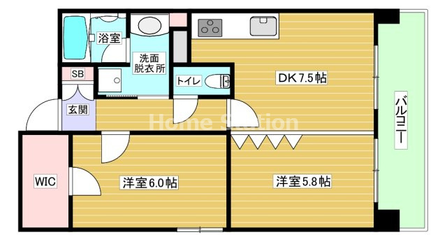 【間取り】 | アルグラッド鷺洲公園