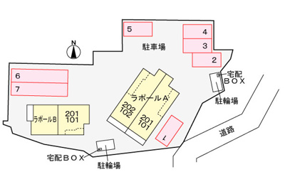 【駐車場】 | ラポールＢ