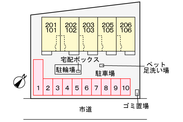 シャンポール新居の区画図