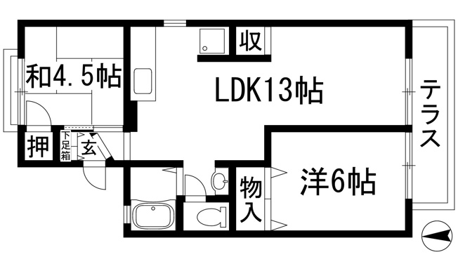 【間取り】 | ドミエールＡ棟B棟