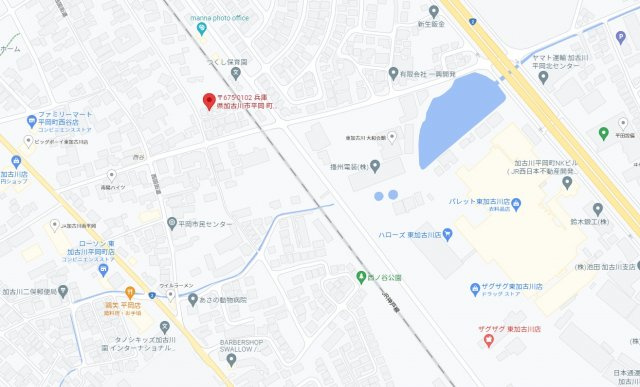 【地図】 | 加古川市平岡町西谷　土地 | 校区　平岡小学校・平岡中学校