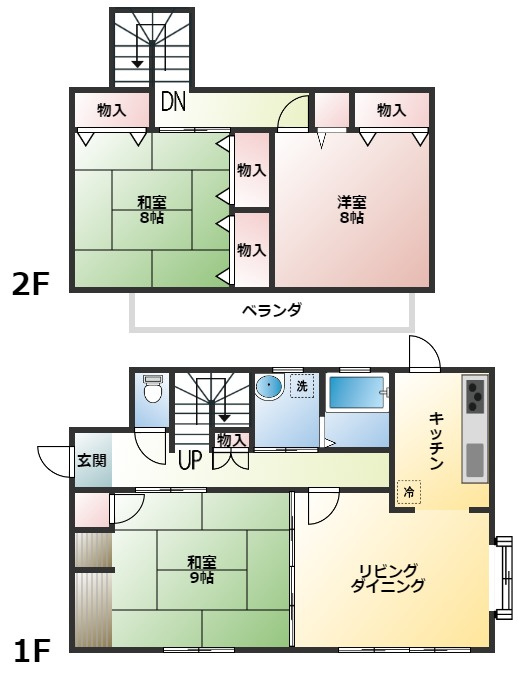 恒久６丁目　中古住宅の間取り|１部屋１部屋が広いのでゆったりお過ごしいただけます。