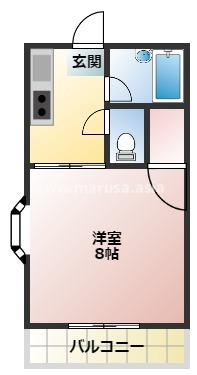テラスリバーサイドの間取り|反転間取り有