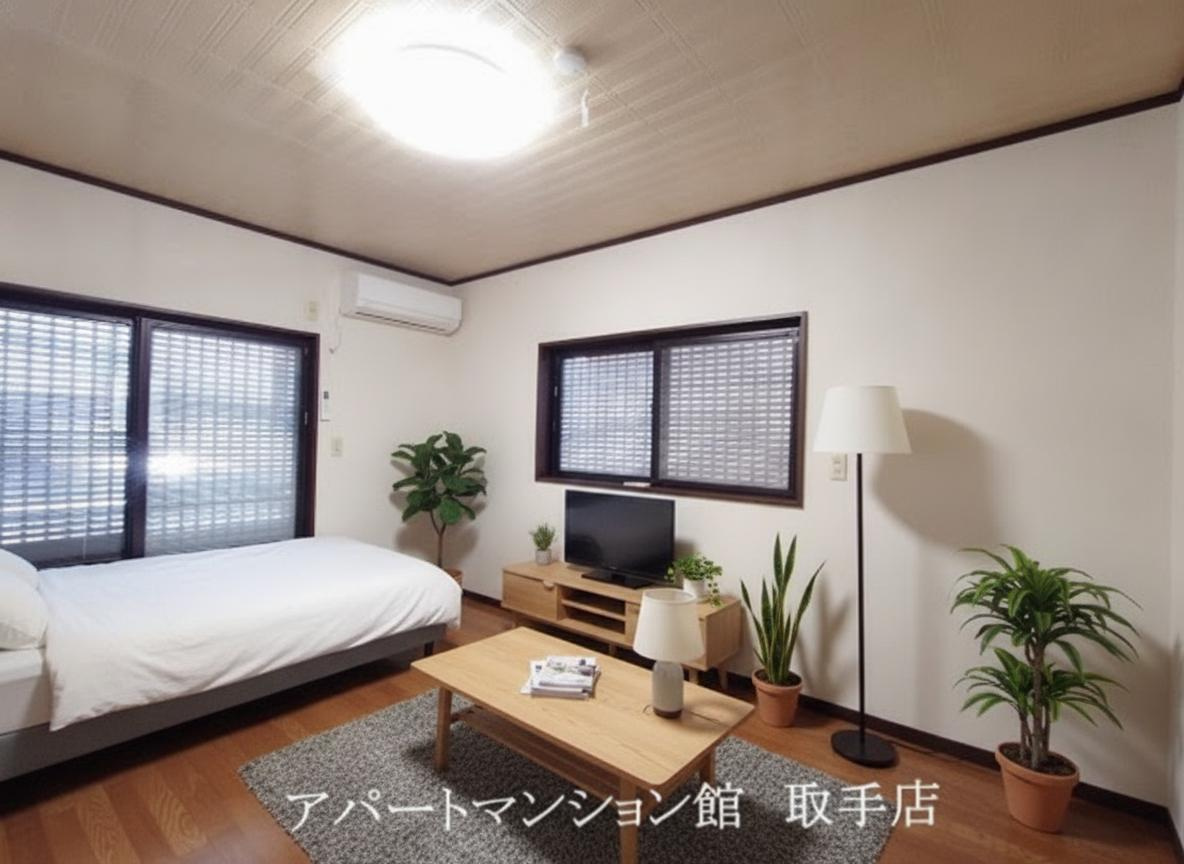 サンハイツアカシヤの居間・リビング|CGで家具等を配置したものです。実際に家具等は含まれません。
