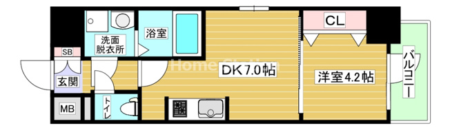 【間取り】 | エスリード弁天町グロリア