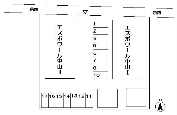 【区画図】 | エスポワール中山Ⅰ・Ⅱ駐車場