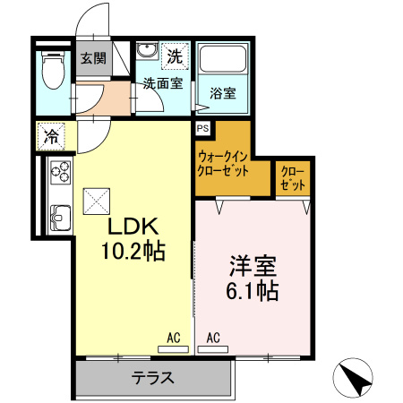 新川崎ヴィラージュＡの間取り|オートロック付きマンション♪
