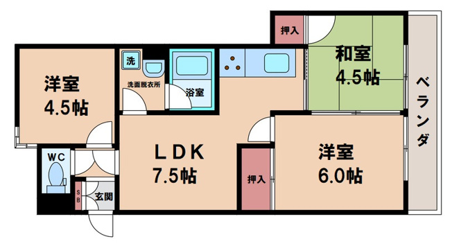 【間取り】 | グレースハイム上住吉