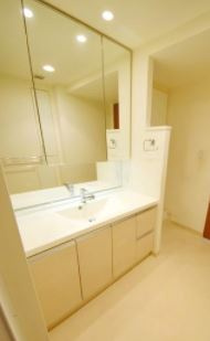 【洗面所】 | ドリームタワーキュアレジデンス | 使いやすい洗面所です（同物件別部屋の参考写真）