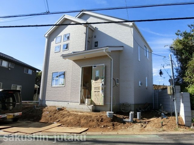 長作町　新築戸建の外観|長作町　新築戸建　1棟　実籾駅徒歩１４分　土地広ーい約５８坪・建物約３０．８坪　庭先５ｍの広ーいお庭付　収納たっぷり