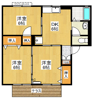フラワーパークIの間取り