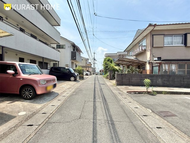 京都市西京区大枝中山町　建築条件なし土地の前面道路含む現地写真