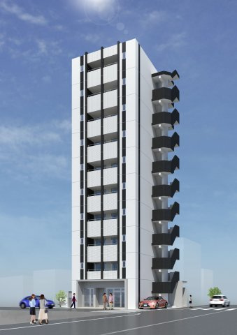 熊本市中央区米屋町２丁目の賃貸マンションの外観パース