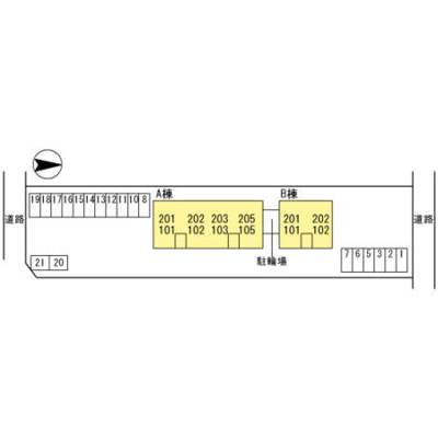 【区画図】 | パークハイム向日葵Ⅱ